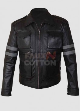 Resident Evil 6 Leon S. Kennedy Black Leather Jacket